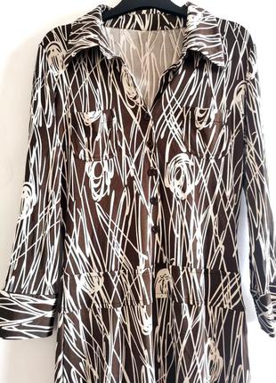 Сукня сорочка шикарне з натурального шовку італія5 фото