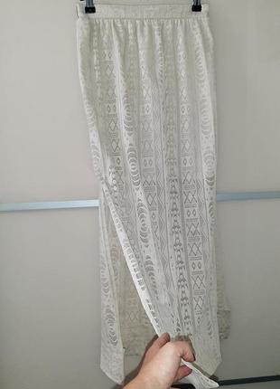 Ажурная юбка с разрезами по бокам👍2 фото
