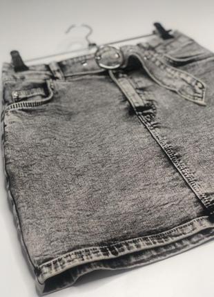 Super stretch джинсовая юбка с ремнём bershka9 фото