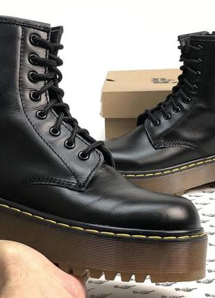 Dr. martens jadon black жіночі демісезонні чорні масивні черевики мартінс жіночі ботінки чорні черевики мартінси демісезон5 фото