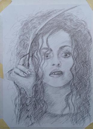 Картина рисунок белатрисса лестрендж хелена бонем картер портрет гарри поттер3 фото