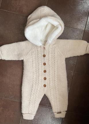 Комбинезон вязаный тёплый