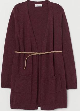 Подростковые кардиган бордового цвета вот h&m