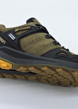 Чоловічі шкіряні термо кросівки salomon waterproof thermo