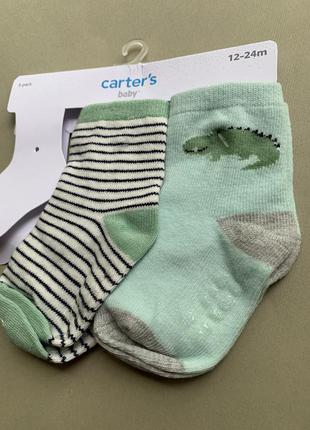 Шкарпетки шкарпетки стильні carter's для малюка 12-24 місяці бавовна