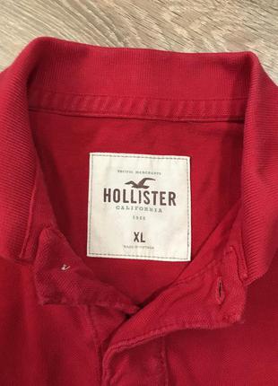 Футболка поло hollister | червона теніска теніска холлистер оригінал оригінал6 фото