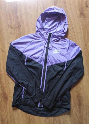 Мастерка ветровка курточка nike w nsw windrunner jacket black / purple2 фото