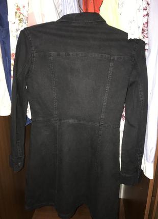 Чорна джинсова сукня, розмір м/ джинсовое черное платье, размер м6 фото