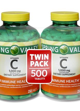 Американский витамин с с шиповником от spring valley usa,250шт