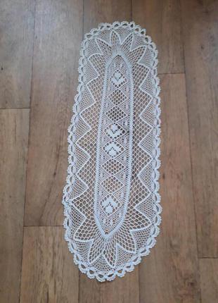 Салфетка овальная фигурное плетение шелк