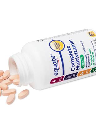 Американский комплекс витаминов и минералов equate complete multivitamin tablets,200шт5 фото
