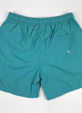 Мужские пляжные шорты (шорты для плаванья/плавки), однотонный бирюзовый цвет без брендов и логотипов2 фото