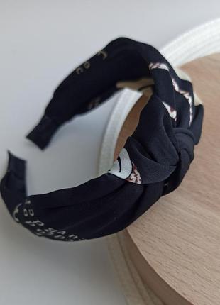 Обруч чалма з принтом ободок вузлик узел