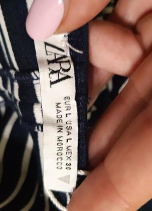 Платье тельняшка длина миди zara4 фото