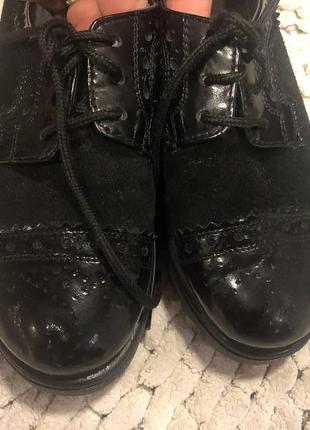 Кожаные чёрные туфли в школу 29 размер  19 см стелька5 фото