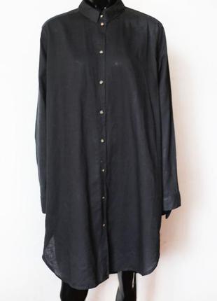 Платье рубашка h&m лен хлопок