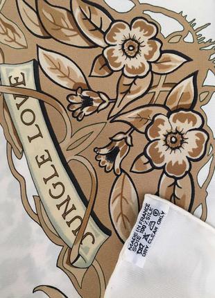 Шелковый платок hermes jungle love scarf редкость антиквариат винтаж 100%шелк6 фото