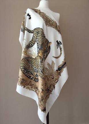 Шелковый платок hermes jungle love scarf редкость антиквариат винтаж 100%шелк2 фото