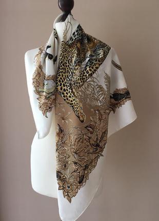 Шелковый платок hermes jungle love scarf редкость антиквариат винтаж 100%шелк3 фото