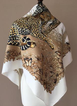 Шелковый платок hermes jungle love scarf редкость антиквариат винтаж 100%шелк4 фото