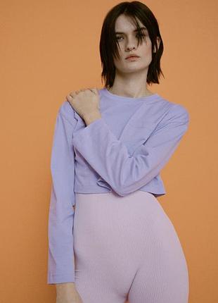 Топ zara футболка кофта лонгслив вкорочений