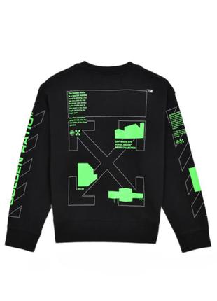 Чорний світшот off white golden ratio (толстовка, світшот, кофта)