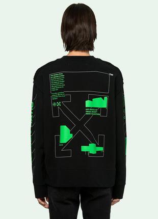 Чорний світшот off white golden ratio (толстовка, світшот, кофта)4 фото