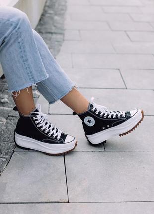 Жіночі кеди birds star hike hi black white gum