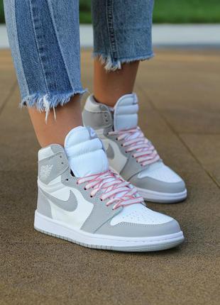Кроссовки женские  nіke air jordan 1 Pink og seafoam
