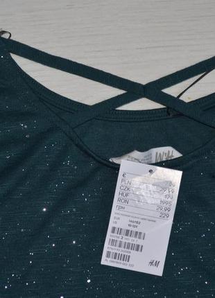 8-10/10-12 років h&m новий фірмовий блискучий трикотажний топ кофточка лонгслив дівчинці8 фото