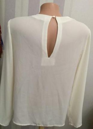 Базовая светлая блузка белая бежевая блуза3 фото