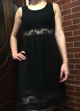 Маленькое нарядное черное платье , платье миди2 фото