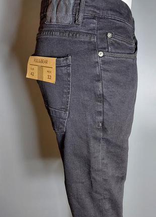 Шорты черные джинсовые с необработанным краем скинни skinny pull&bear4 фото