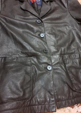 Красивая кожаная куртка the hudson leather4 фото