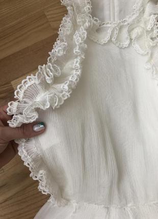 Вечірній весільне біле плаття в довжині міді2 фото