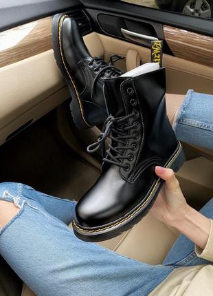 Женские стильные осенние кроссовки dr. martens 1460 classic black4 фото