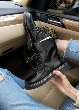 Женские стильные осенние кроссовки dr. martens 1460 classic black3 фото