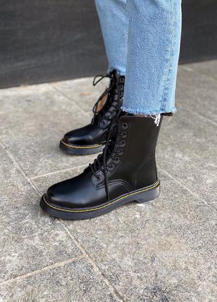 Женские стильные осенние кроссовки dr. martens 1460 classic black7 фото