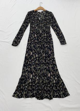 Длинное платье с цветочным принтом mango8 фото