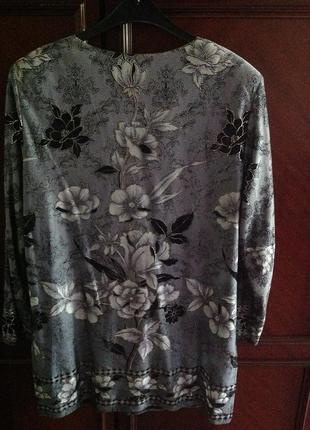 Великолепная блуза из богато украшенной легкой трикотажной ткани- купона2 фото