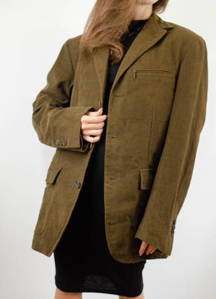 Massimo dutti коричневый блейзер, пиджак с мужского плеча