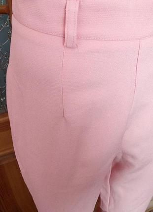 Missguided штани на високій посадці брюки з високою посадкою штани класичні рожеві штани класичні6 фото