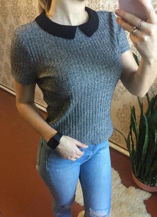 Весняний розпродаж! футболка блузка з коміром