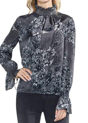 Красивая брендовая блуза vince camuto р. m цветочный принт3 фото
