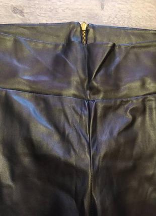 Кожаные штаны с молнией на попе5 фото