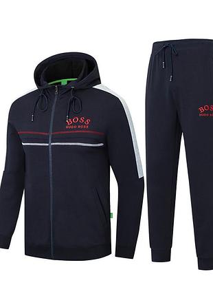 Стильний брендовий чоловічий спортивний костюм (чорний, сірий, темно-синій)