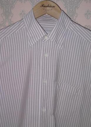 Мужская классическая рубашка с длинным рукавом в полоску от ermenegildo zegna