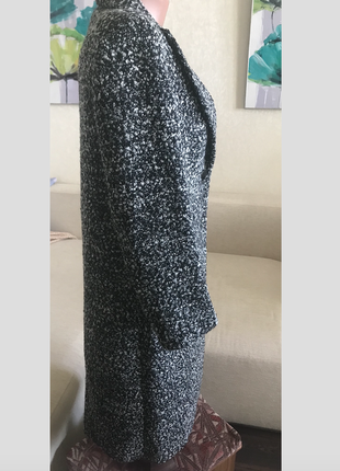 Сіре класичне букльовану пальто франція3 фото