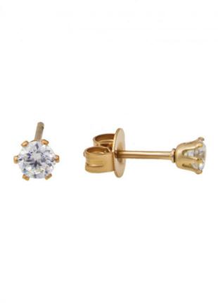 Серьги steel story из медицинской стали 316l с кристаллами циркония (сс-1171)