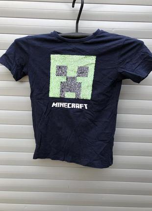 Майнкрафт перевертыш футболка minecraft